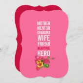 soixante-dixième Invitation de fête d'anniversaire (Devant / Derrière)