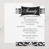 soixante-dixième Invitation personnalisée de fête (Devant / Derrière)