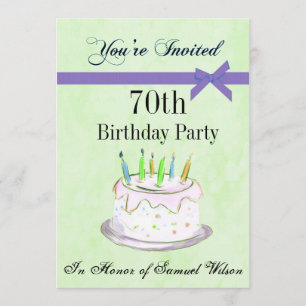 soixante-dixième Invitation personnalisée de fête