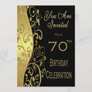 soixante-dixième Invitation personnalisée de fête