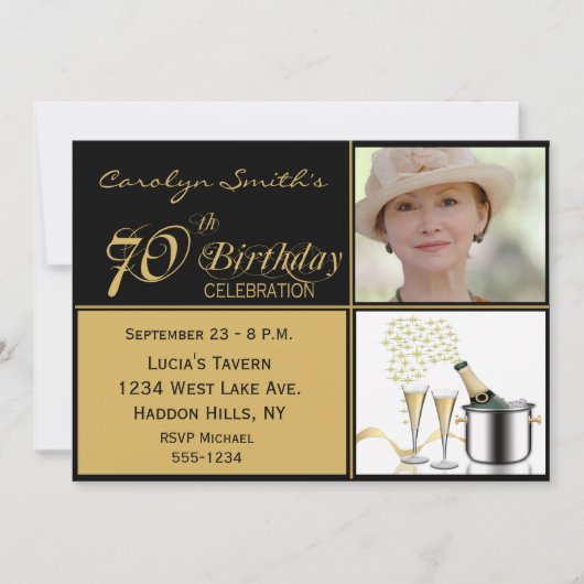 soixante-dixième Invitations de fête (Devant)