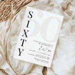 Soixante-dixième minimaliste Invitation de fête d'<br><div class="desc">Cette minimaliste typographie 60ème anniversaire invitation est parfait pour une fête d'anniversaire moderne. Le design simple est composé d'une typographie minimaliste classique en noir et blanc et d'une touche moderne. Personnalisable dans n'importe quelle couleur. Gardez le design minimal et élégant, en l'état, ou personnalisez-le en ajoutant vos propres graphiques et...</div>