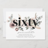 Soixante fleurs - 60e anniversaire Invitation (Devant)