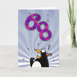 soixante-huitième anniversaire - carte de surprise
