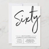 Soixante | Invitation Moderne pour 60ème Anniversa (Devant)