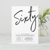 Soixante | Invitation Moderne pour 60ème Anniversa (Debout devant)