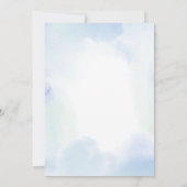 Soixante Minimal 60e Invitation Anniversaire Bleu (Dos)