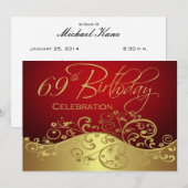 Soixante-neuvième invitations personnalisées de (Devant / Derrière)