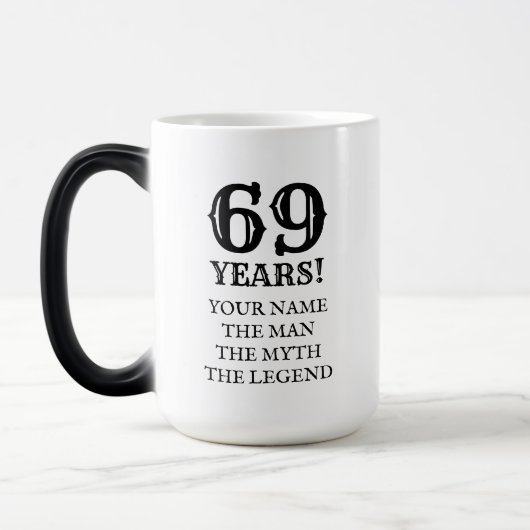 Soixante-neuvième tasse drôle d'anniversaire pour (Gauche)