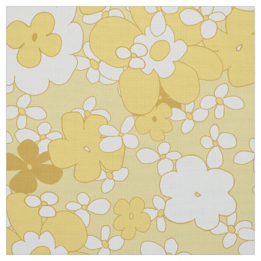 Soixante pastel jaune tissu floral (Échantillon)