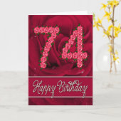 soixante-quatorzième carte d'anniversaire avec les (Fleur jaune)