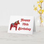 soixante-quinzième Carte d'anniversaire avec le (Fleur jaune)