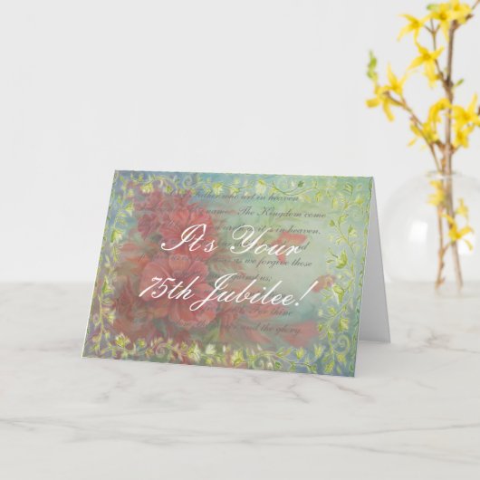 Soixante-quinzième cartes et cadeaux de jubilé de (Fleur jaune)