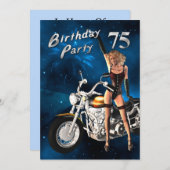 soixante-quinzième Invitation de fête (Devant / Derrière)