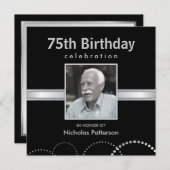 soixante-quinzième Invitations de fête (Devant / Derrière)