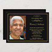 soixante-quinzième Invitations de fête (Devant / Derrière)