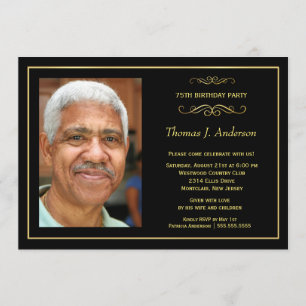 soixante-quinzième Invitations de fête