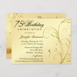 Soixante-quinzième invitations élégantes de fête