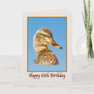 soixante-sixième Carte d'anniversaire avec le