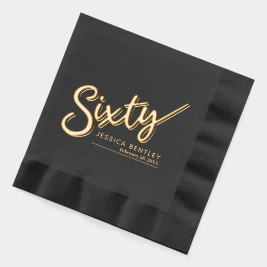 Soixante texte script 60e anniversaire date du nom (Gauche)