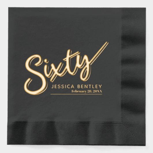 Soixante texte script 60e anniversaire date du nom (Recto)