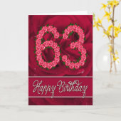 soixante-troisième carte d'anniversaire avec les (Fleur jaune)