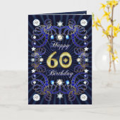 soixantième carte d'anniversaire avec les masses (Fleur jaune)