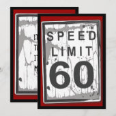 soixantième Carte sale de Tableau de signe de (Devant / Derrière)