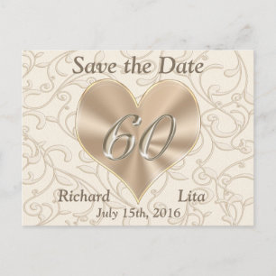 soixantième Économies d'anniversaire les cartes