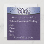 soixantième Invitation de fête d'anniversaire (Dos)