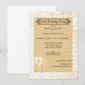 Soixantième invitation de fête d'anniversaire de (Devant / Derrière)