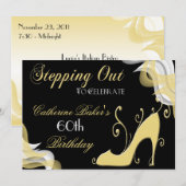 Soixantième invitation de fête d'anniversaire de (Devant / Derrière)