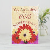 soixantième Invitation personnalisée de fête (Debout devant)