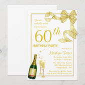 Soixantième invitations customisées de fête (Devant / Derrière)