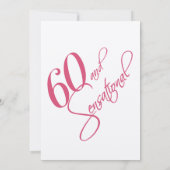 Soixantième invitations d'anniversaire d'argent (Dos)