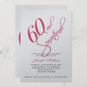 Soixantième invitations d'anniversaire d'argent
