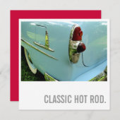 soixantième Invitations d'anniversaire - hot rod (Devant / Derrière)