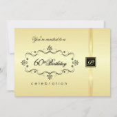 Soixantième invitations de fête d'anniversaire (Dos)