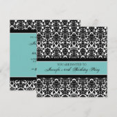 Soixantième invitations de fête d'anniversaire de (Devant / Derrière)