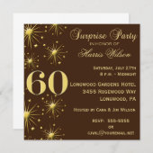 Soixantième invitations de scintillement (Devant / Derrière)