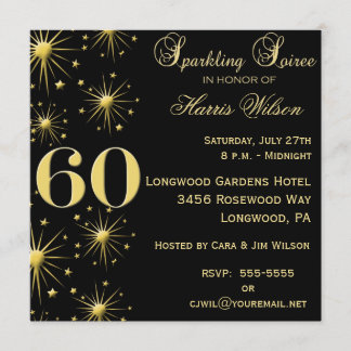 Soixantième invitations de scintillement