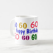 soixantième Tasse d'anniversaire - changez en (Devant gauche)