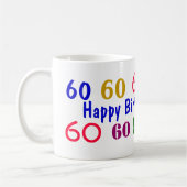soixantième Tasse d'anniversaire - changez en (Gauche)