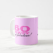 soixantième Tasse d'anniversaire pour des femmes | (Devant gauche)