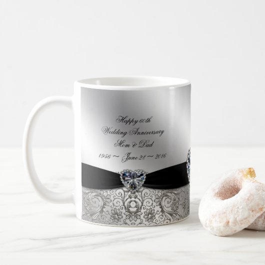 soixantième Tasse de café d'anniversaire de noces (Avec donut)