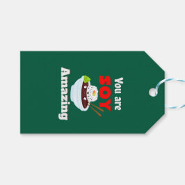 Soja verbazingwekkende Kawaii Sushi Cadeaulabel