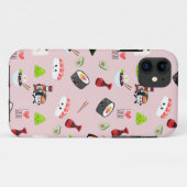 Soja verliefd schattig lichtroze Kawaii Sushi Case-Mate iPhone Case (Achterkant (horizontaal))