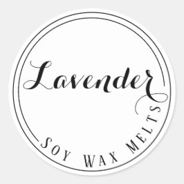 Soja Wax smeltlabels Ronde Sticker