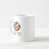 Sojasaus Ramen Retro Pixel Art Koffiemok (Voorkant links)