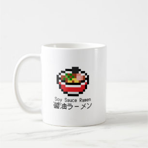 Sojasaus Ramen Retro Pixel Art Koffiemok